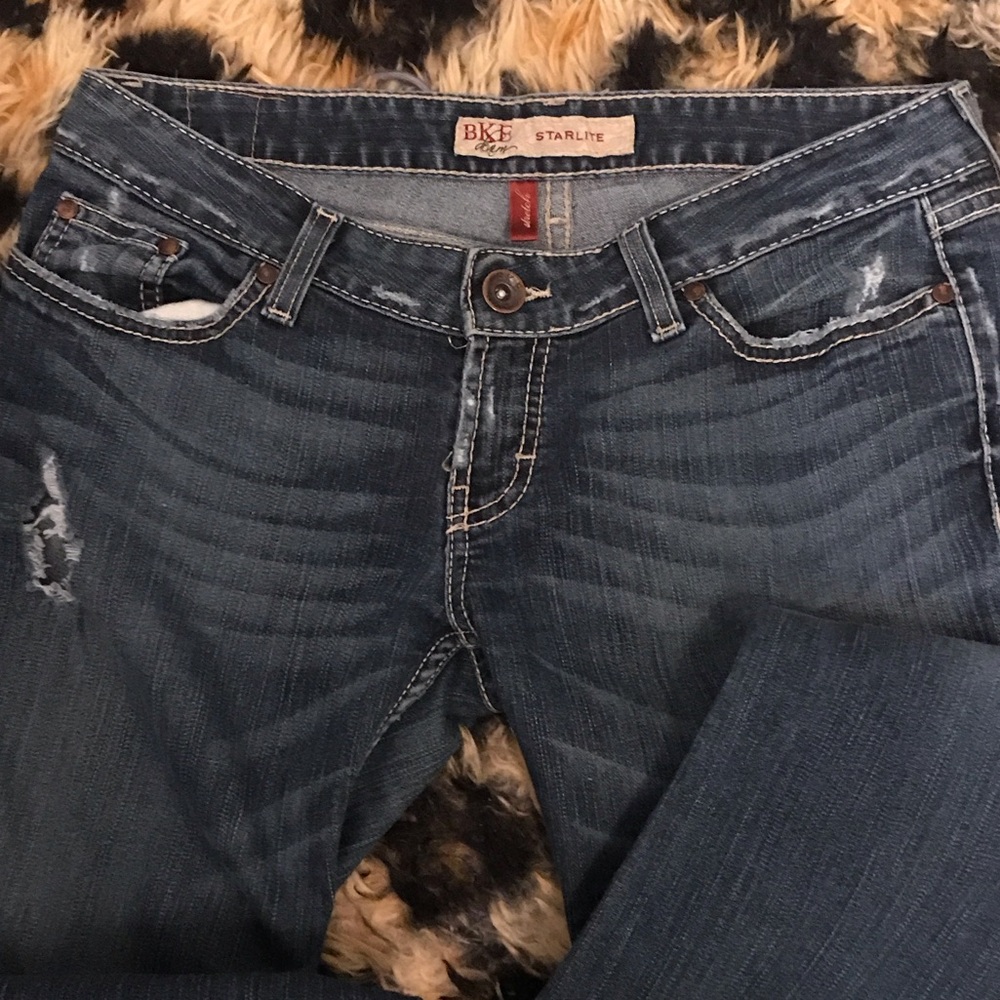 BKE Women's Boot Cut Jeans in Dark Blue